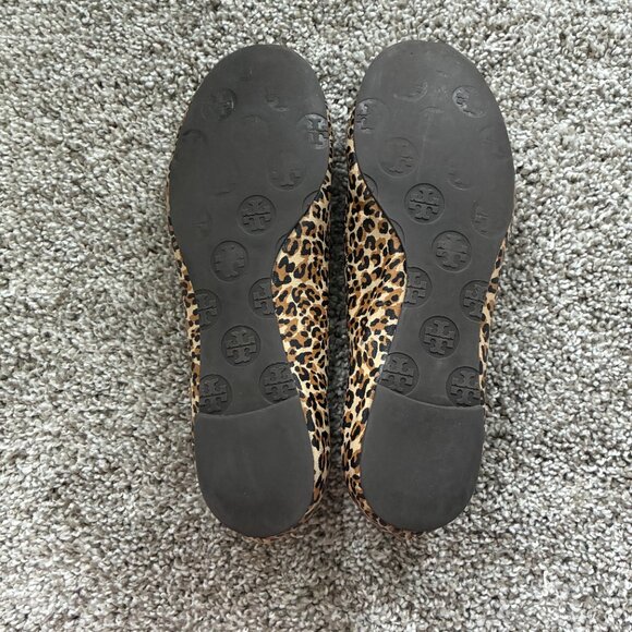 Tory Burch Reva Mini-Leopard Printed Ballerina Flats - Picture 2 of 9
